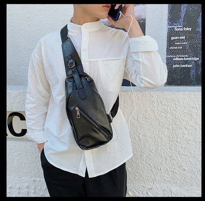Chest bag shoulder bag casual men's i stiletto bag