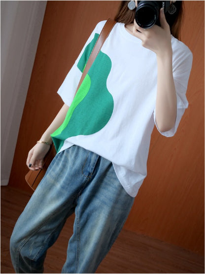 CASUAL PRINTED ROUND-NECK T-SHIRT