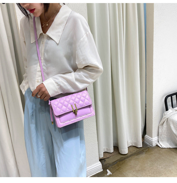 rhombus single shoulder slung satchel bag