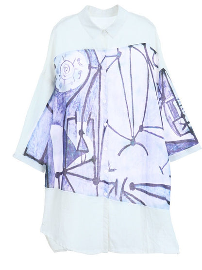LOOSE INK PRINTED LONG SLEEVE SHIRTS