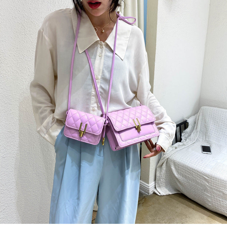 rhombus single shoulder slung satchel bag