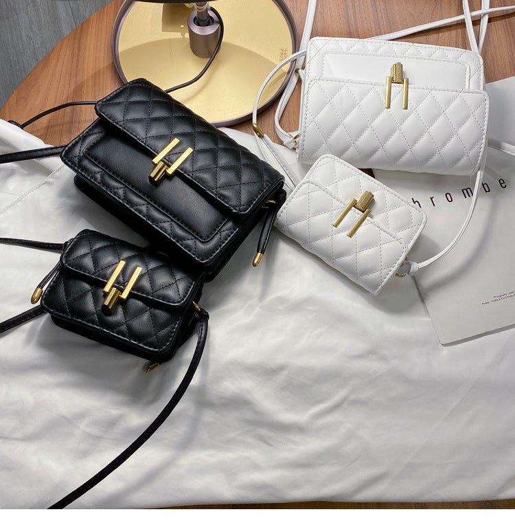 rhombus single shoulder slung satchel bag