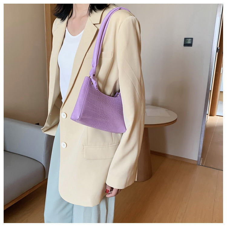 Alligator shoulder bag