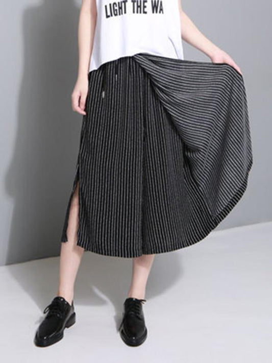 Loose Split-side False-two Pants