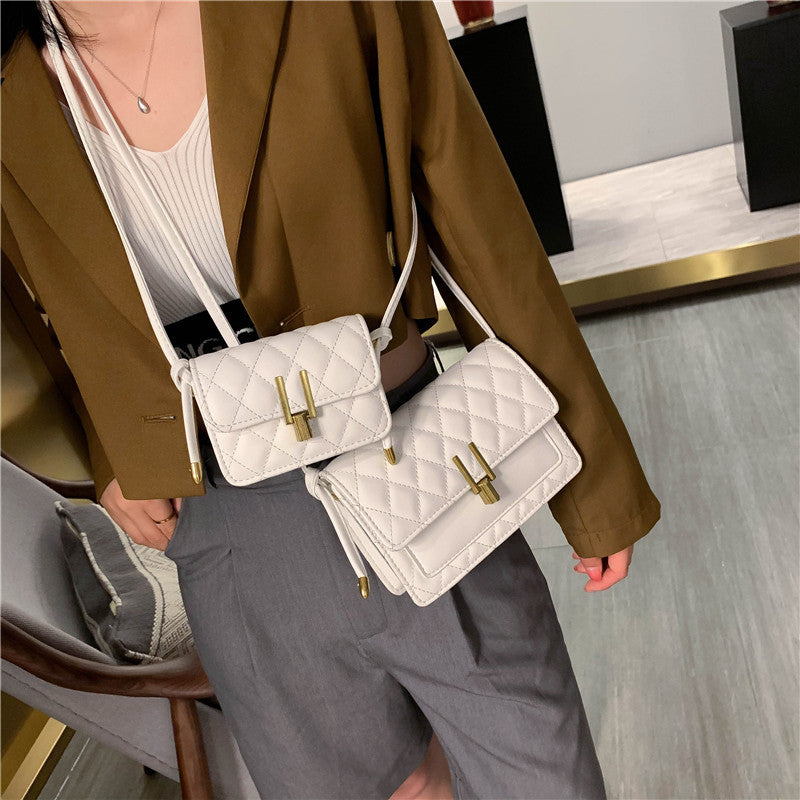 rhombus single shoulder slung satchel bag