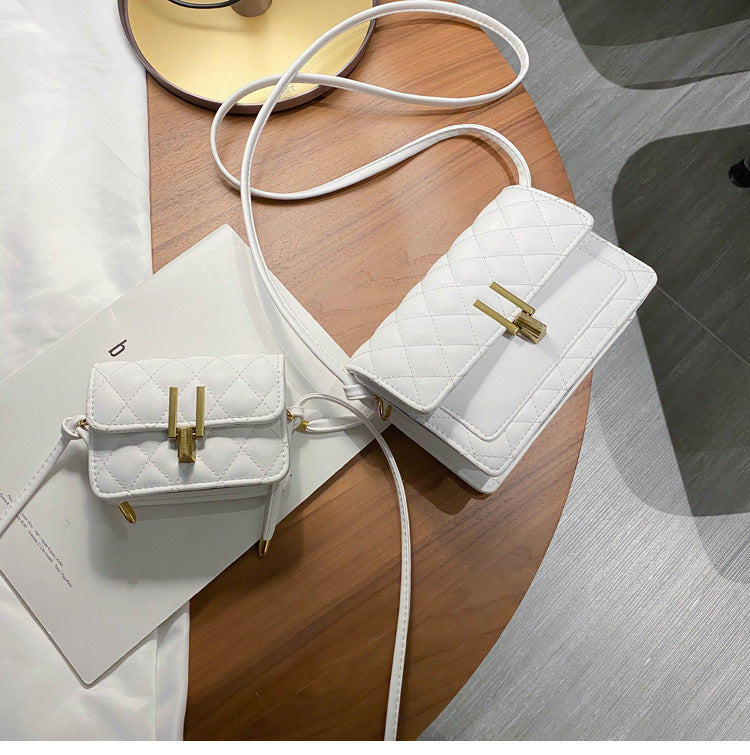 rhombus single shoulder slung satchel bag