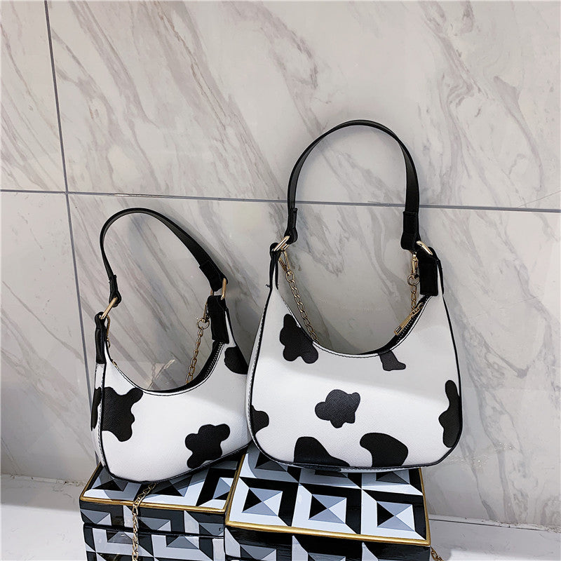 Cow pattern portable messenger bag
