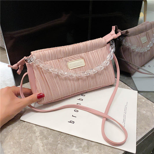Stylish one-shoulder stiletto bag