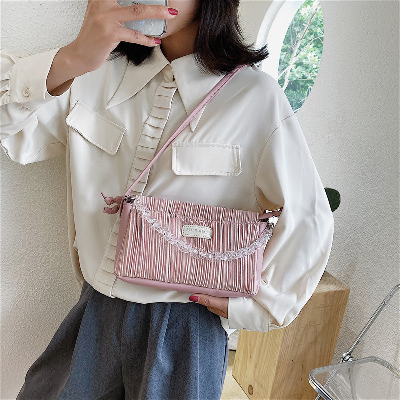 Stylish one-shoulder stiletto bag