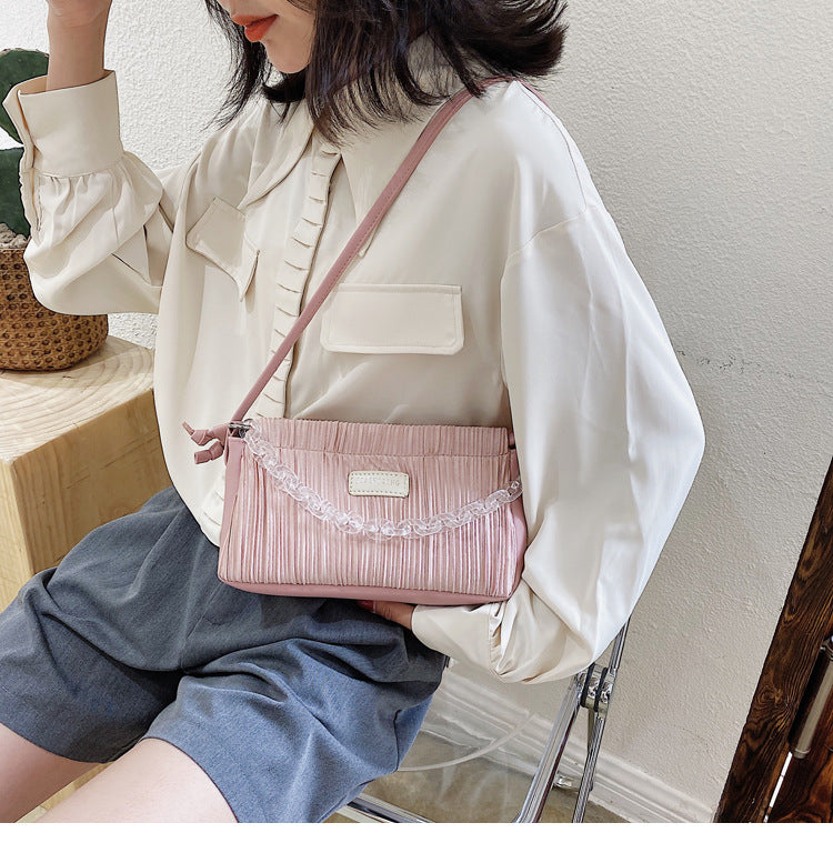 Stylish one-shoulder stiletto bag