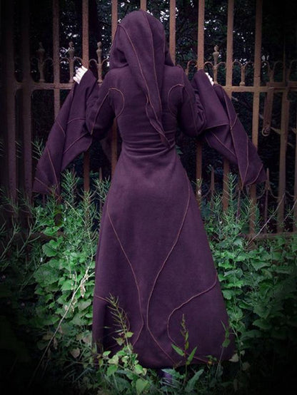 Split-joint Flared Sleeves Maxi Dress