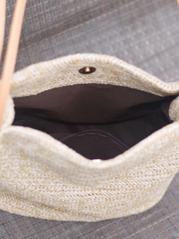 Casual Straw Bag Shoulder Bucket Bag