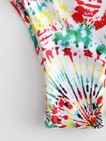 Floral Bandeau Bikinis Swimwear