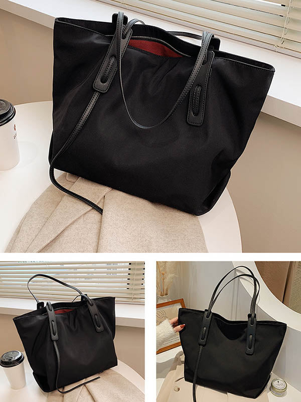 Urban Oxford Zipper Shoulder Bag Tote Bag