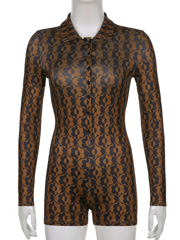 Printing V-Neck Rompers