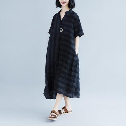 Summer Stripe Short  Sleeve Casual Dress