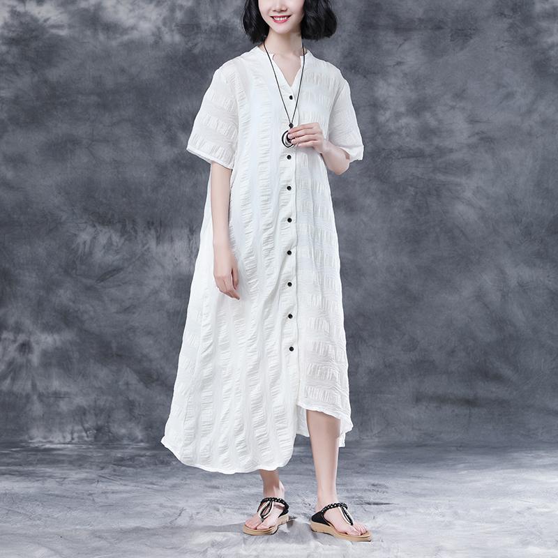 Summer Stripe Short  Sleeve Casual Dress