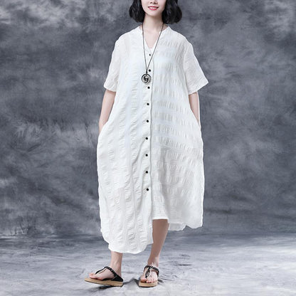 Summer Stripe Short  Sleeve Casual Dress
