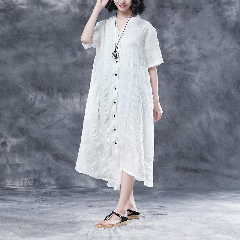 Summer Stripe Short  Sleeve Casual Dress
