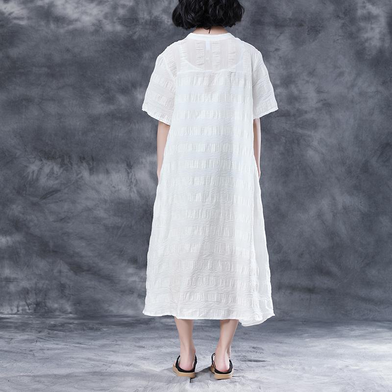 Summer Stripe Short  Sleeve Casual Dress