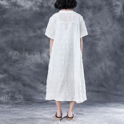 Summer Stripe Short  Sleeve Casual Dress