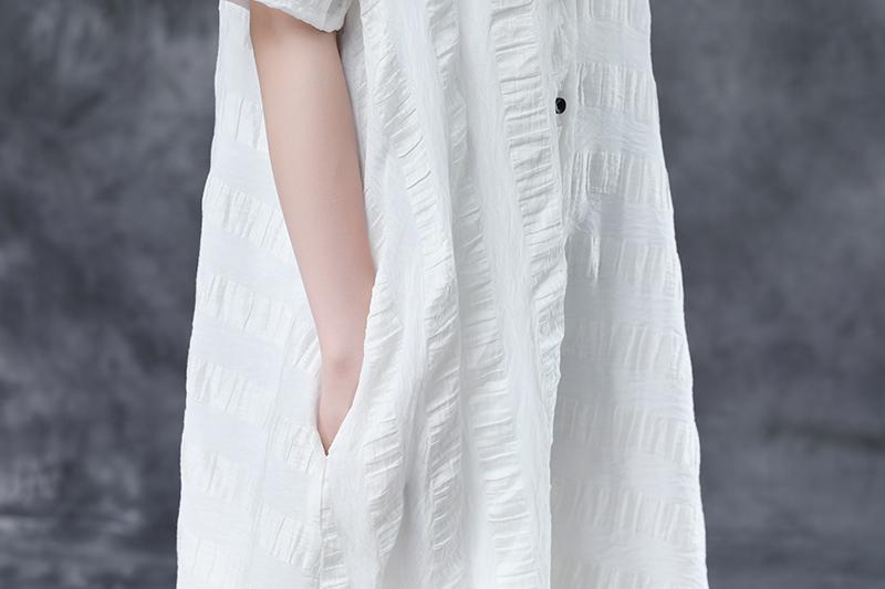 Summer Stripe Short  Sleeve Casual Dress