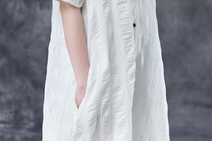 Summer Stripe Short  Sleeve Casual Dress