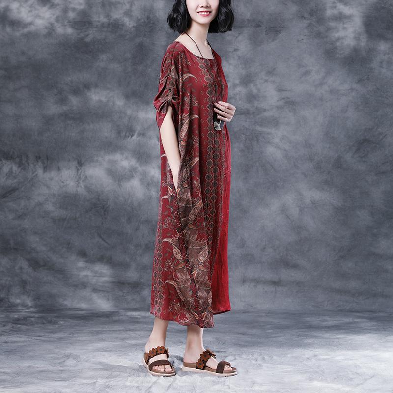 Summer Short Sleeve Floral Pocket Dress