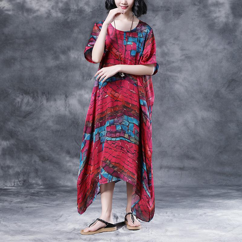 Short Sleeve Casual  Two-piece Summer Long Dress