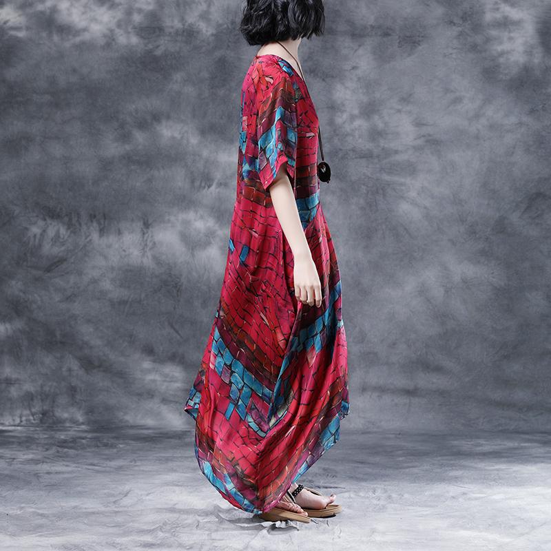 Short Sleeve Casual  Two-piece Summer Long Dress