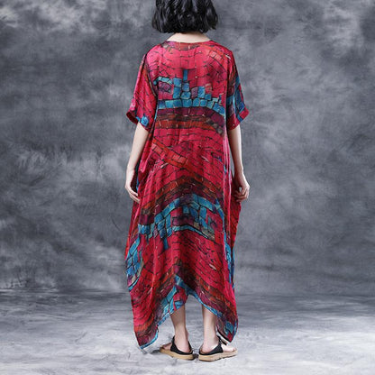 Short Sleeve Casual  Two-piece Summer Long Dress