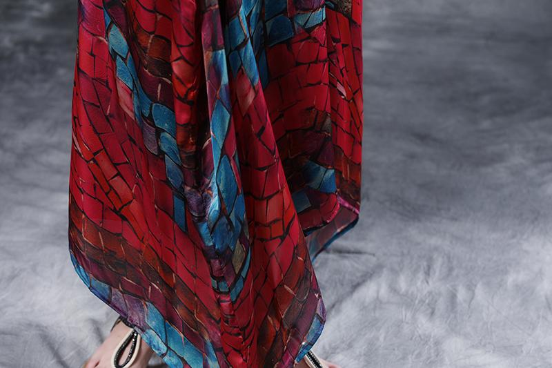 Short Sleeve Casual  Two-piece Summer Long Dress