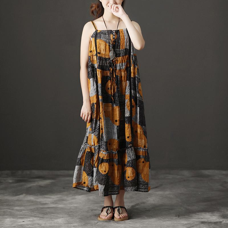 Retro Summer Lacing Suspender Dress