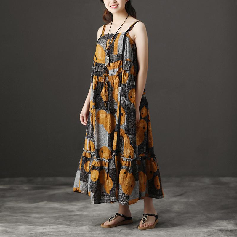 Retro Summer Lacing Suspender Dress