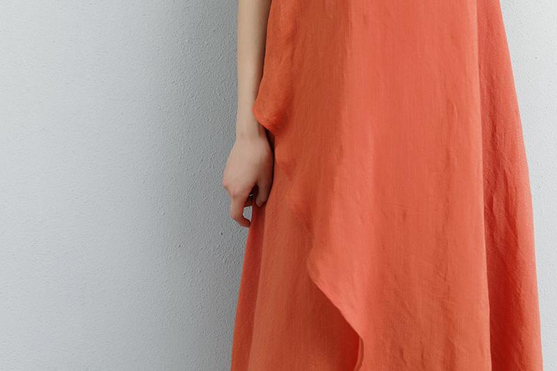 Cotton Linen Summer Sleeveless Black Vest Dress