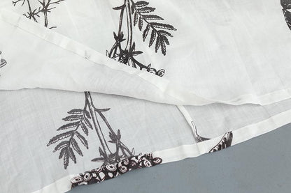 Summer Pockets Flower Short Sleeve White Lacing Dress