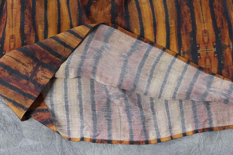 Stripe Casual Pockets Summer Short Sleeve Pleated Dress