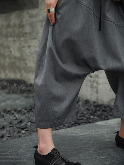 Loose Gray Leisure Harem Pants
