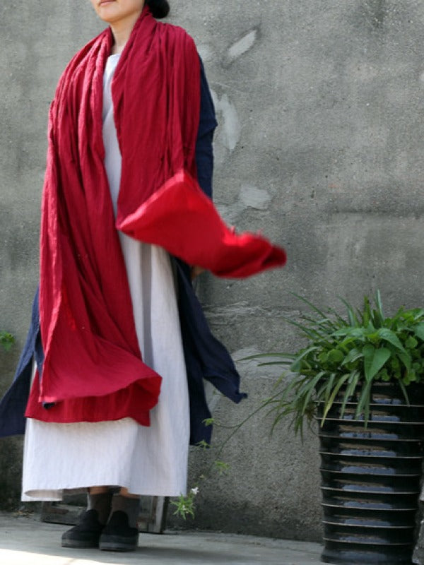 BIG COTTON SOLID LONG SHAWL