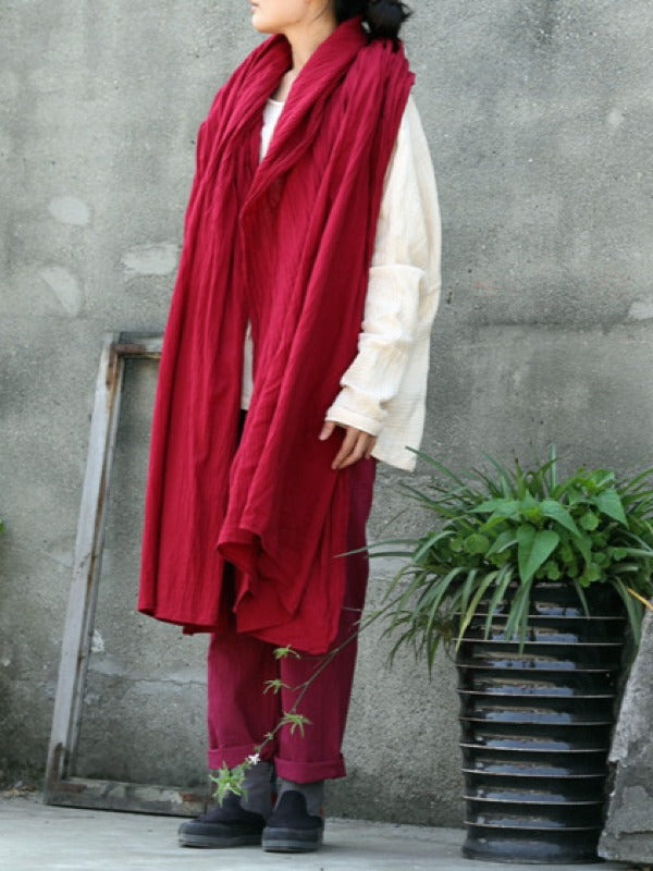 BIG COTTON SOLID LONG SHAWL