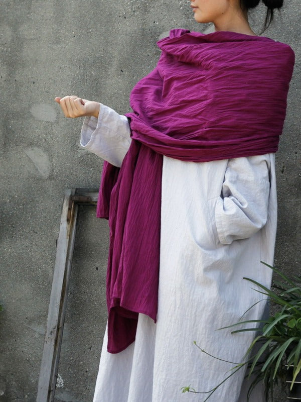 BIG COTTON SOLID LONG SHAWL