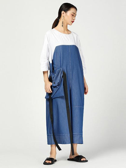 Original Denim Split-joint Jumpsuits