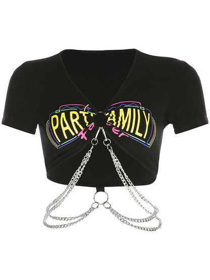 Fashion Bare Midriff Hollow Tank