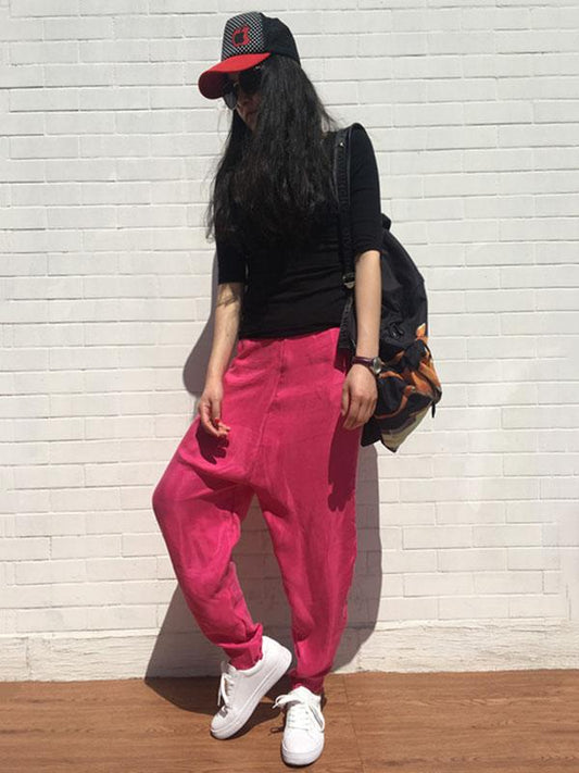 Loose Solid Color Casual Pants