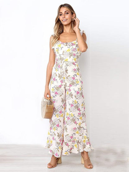 Bohemia Backless 3 Colors Wide Leg Jumpsuits