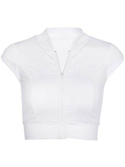 Zipper Sleeveless Yoga&Gym T-shirt
