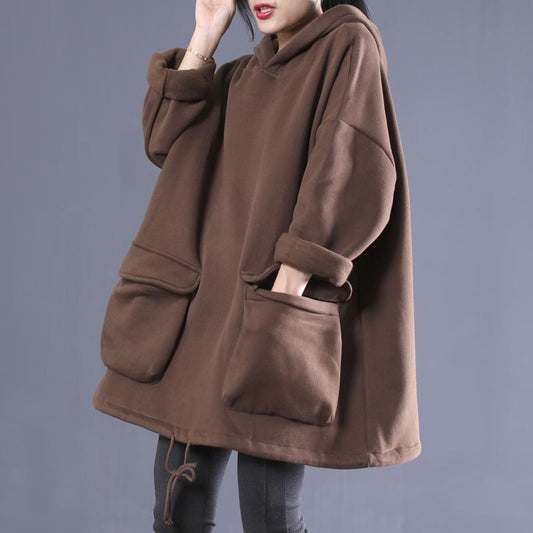 Buykud Casual Solid Color Thickened Plus Velvet Coat
