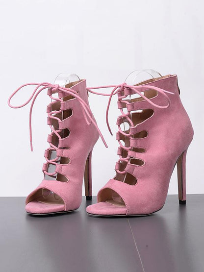 Fashion Peep-toe Cross Strap Heels
