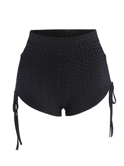 Sports Drawstring Solid Shorts