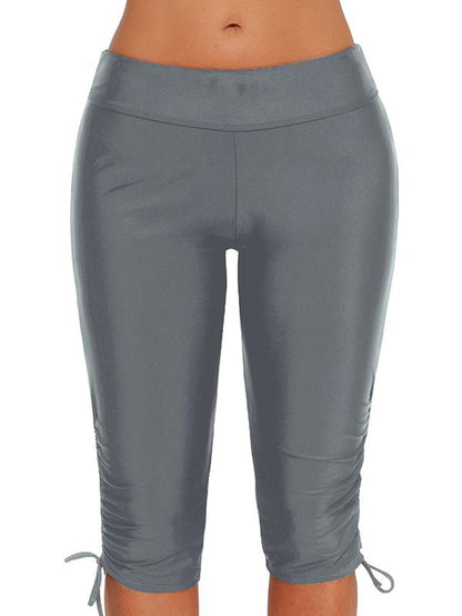 Plus Size Solid Wrap Sports Shorts